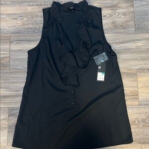 Mossimo Supply Co. Black Ruffle Blouse